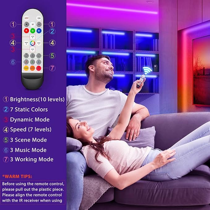 8 PCS RGB Under Cabinet Lighting Kit, 12v Motion Sensor LED Light Strip with Remote, ETL Listed Power Adapter, Music Sync Color Changing Led Lights for Shelves, Cabinet, Counter, Bookcase, 13ft