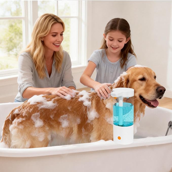 Automatic Liquid Soap Dispenser Touchless, USB Rechargeable Smart Hand Soap Dispenser, 4-Level Adjustable, 13.5oz/400mL Wall Mount for Bathroom Kitchen Dish Soap-Orange