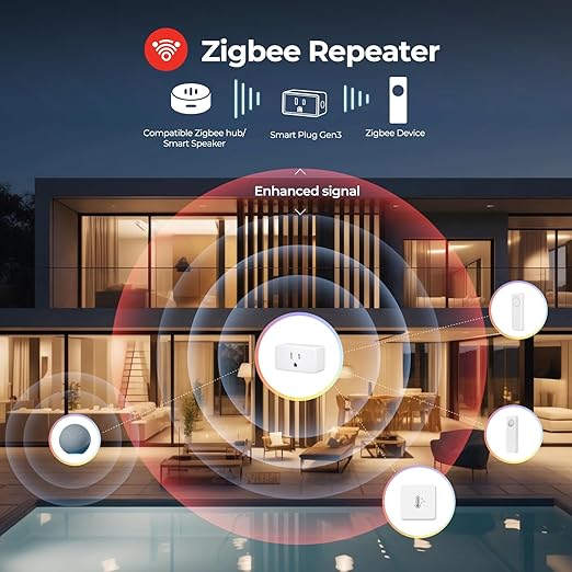 THIRDREALITY Smart Plug Gen3 4 Pack,Precise Real-time Power Meter,15A Outlet, Enhanced Zigbee Repeater,ETL Certified,ZigBee Hub Needed,Work with Home Assistant,Compatible Echo Devices and SmartThings