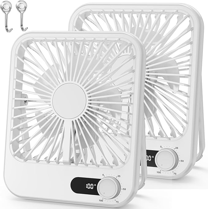 Portable Fan for Travel, Cruise Must Haves for Cruise Approved Rechargeable with 100 Speed Wind Adjustable, Portable Carbin Cruise Fan Magnetic for Cruise Ship Essentials 2026(2 Pack)