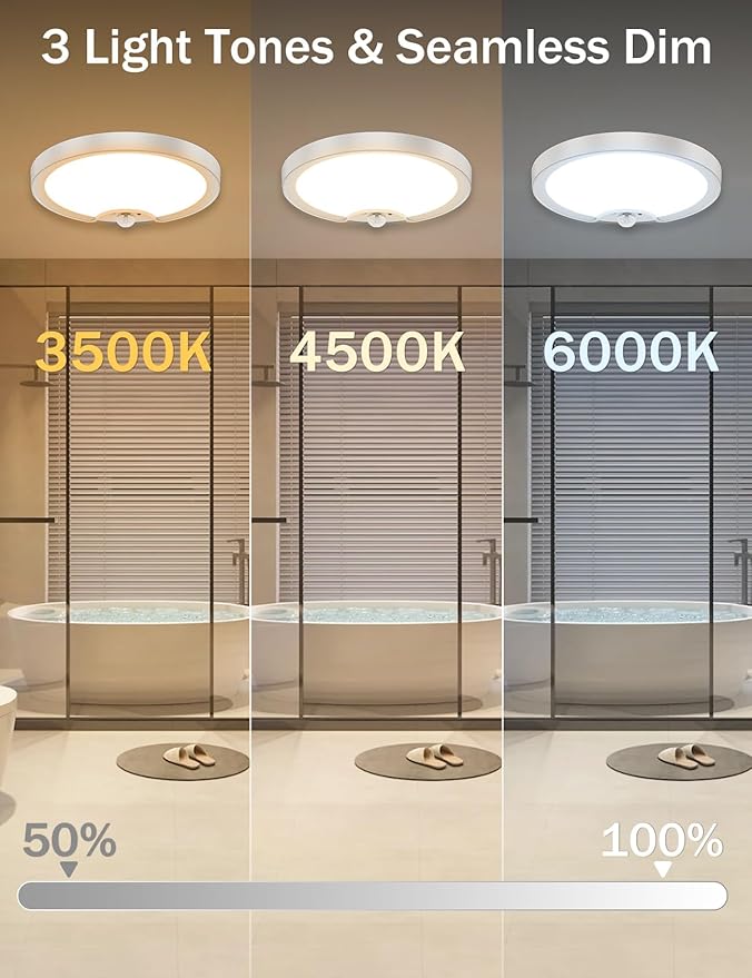Fizrice Rechargeable Motion Sensor Ceiling Light – No Wiring, USB Charging, 150+ Days Battery Life, Perfect for Hallways, Closets & Bathrooms