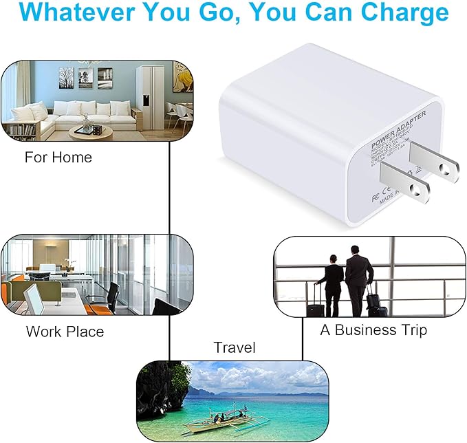 USB C Charger, 20W PD Power Adapter 2pcs USB C Box Block Brick Plug Fast Charging Base Cube for Phone 17Pro Max/16e/15/14/1312/11 Pro Max XR XS SE, Moto G 2026, Samsung Galaxy S26 S25 S24+ S22 A17 A07