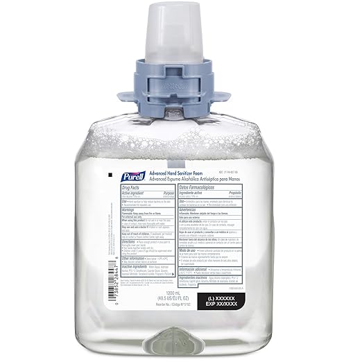 PURELL Advanced Hand Sanitizer CS4 Starter Kit, 1-1200 mL Advanced Hand Sanitizer Foam Refill + 1 CS4 White Manual Dispenser (Pack of 1) - 5192-1W