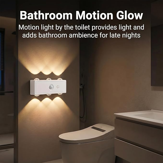 Motion Sensor Wall Lights, Rechargeable Peel and Stick On Sconces set of 2, Wireless No Drill Wall Lamp, 3CCT Dimmable Magnetic Mount for Hallway Closet Stair Bedroom