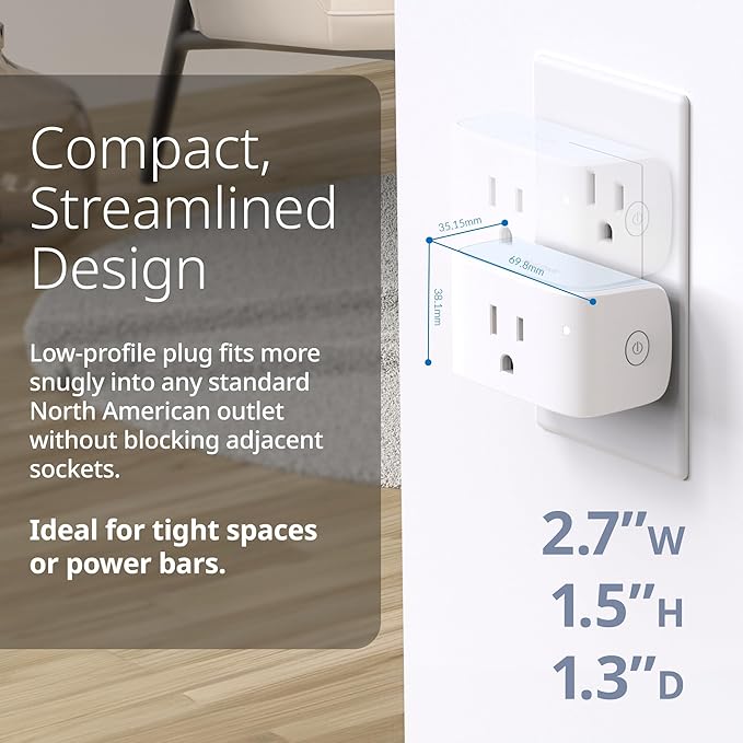 D-Link PM-01M Wi-Fi Smart Plug, Aquila PRO AI & Matter Supported, Compact Design, 15A/1800W Max, Energy Monitoring, Easy Bluetooth Setup, Works with Alexa & Google Home, Flame-Retardant, UL Certified
