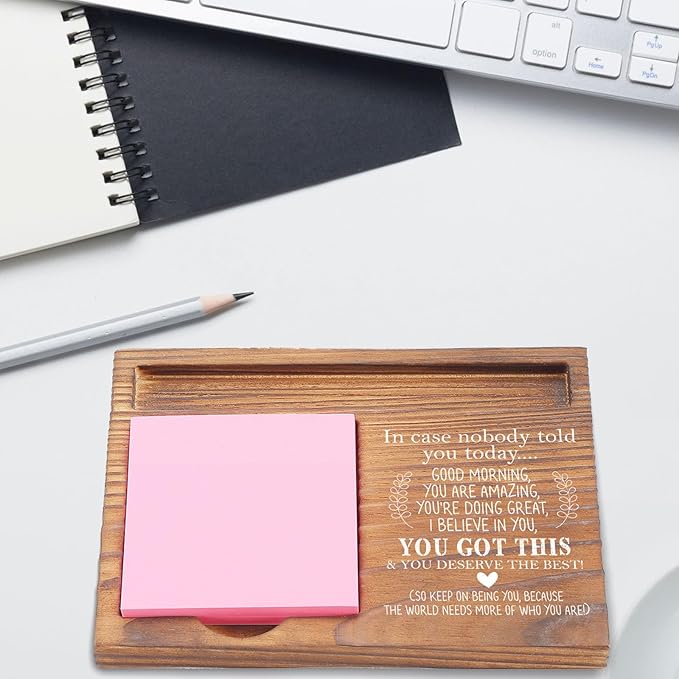 You Got This Sticky Note Holder, Inspirational Desk Organizer, Motivational Gift for Friends, Coworkers, Teachers, Self-Stick Note Pad Holders EDP126
