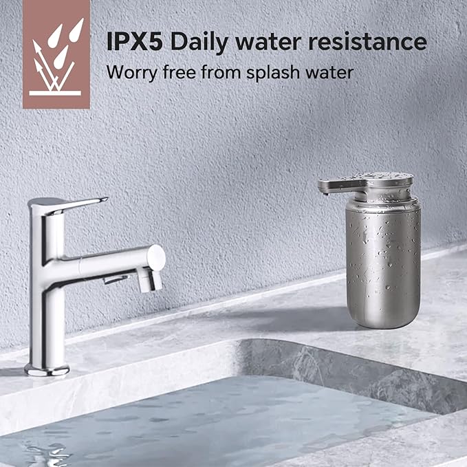 Automatic Soap Dispenser, Stainless Steel Hand Soap Dispenser for Bathroom Kitchen Rechargeable Touchless Hand Soap Pump 12 oz.