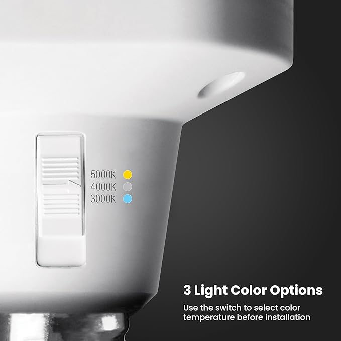 Feit Electric LED Garage Light, Multiple Adjustable Panels, E26 Base, Ideal for Garage, Workshop, Shed, 25,000-Hour Lifetime