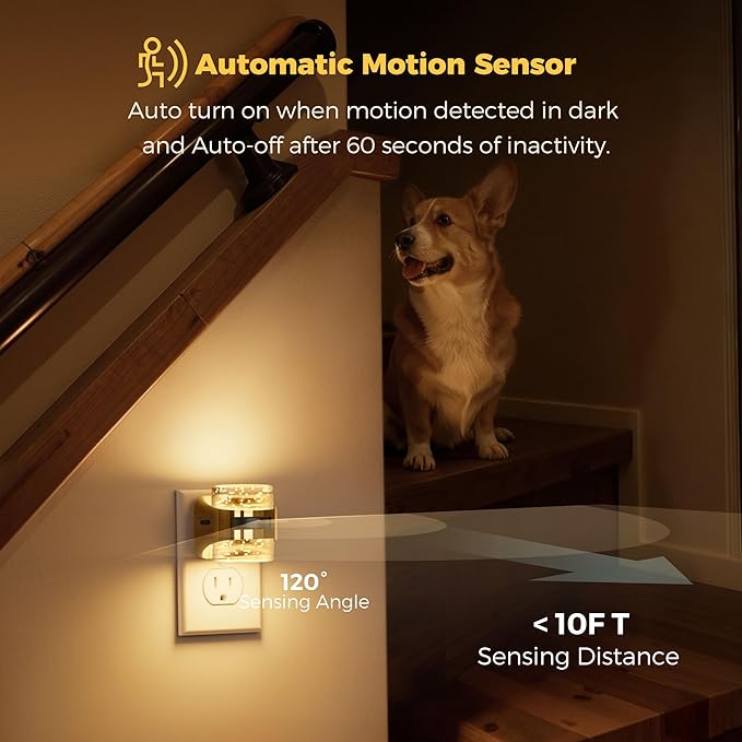 L LOHAS LED Motion Sensor Night Light,5CCT Color Temperature Change Night-Light,Dimmable Night Lights Plug into Wall, Acrylic Bubble Nightlight with Dusk to Dawn Sensor for Bathroom Hallway