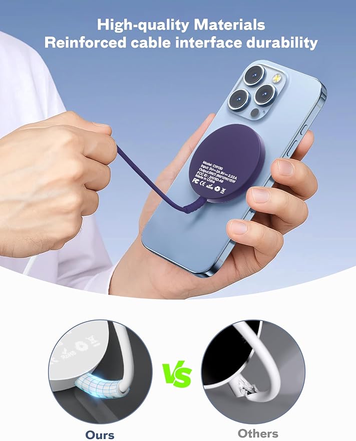 Magnetic Wireless Charger - Purple
