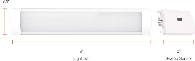 LEDVANCE Sylvania TruWave Natural Series 3-Way Selectable 9" LED Under Cabinet Light Starter Kit, Soft / Cool / Daylight, Hardwire - 1 Pack, 3 Watts (61866)