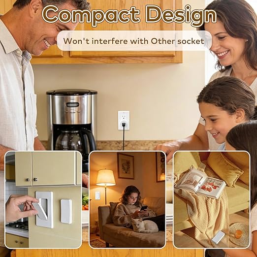 NineLeaf 4 Plug-in Light Switches with 1 Remote, Wireless Remote Control Light Switch with Wall Switch, 15A/1500W, TUV Listed, No Wiring, 500ft RF, Remote Control Outlet for Lamps,Household