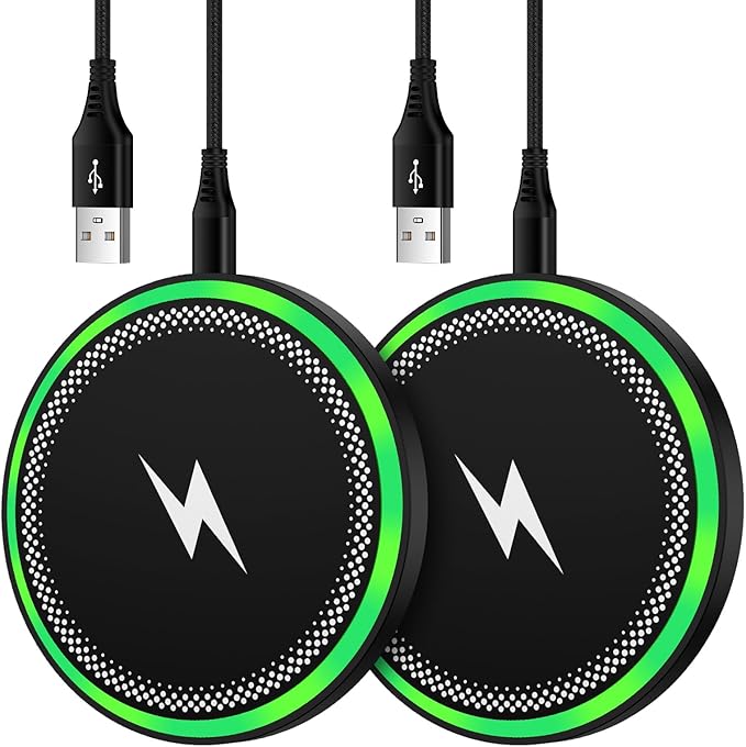 Samsung S25 Wireless Android Charger Fast Charging Pad for Samsung Galaxy S26 S25 Ultra/S24 Plus/FE/S23/S22/S21,2Pack 15W Fast Wireless Phone Charger Station for Moto Edge 2024/G Stylus 5G/Razr 2024