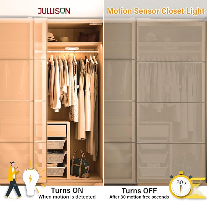 4 Inch Field Selectable 5CCT LED Motion Sensor Ceiling Light, 120V Wired Closet Light, 10 Watts, 600Lm, CRI80+, Non-dimmable, ETL Certified, Wet Location, Round/White, 4 Packs …
