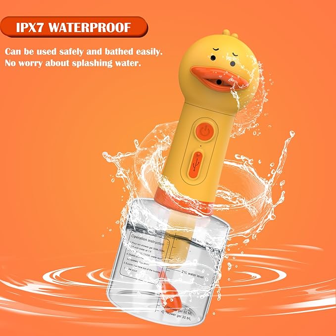 Electric Foaming Shampoo Dispenser for Dog and Cat Bathing, Rechargeable Soap Dispenser for Pet Bathing, Bathroom, Kitchen Sink, Toilet Cleaning