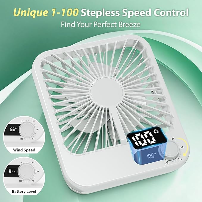 Portable Fan for Travel, Cruise Must Haves for Cruise Approved Rechargeable with 100 Speed Wind Adjustable, Portable Carbin Cruise Fan Magnetic for Cruise Ship Essentials 2026(2 Pack)