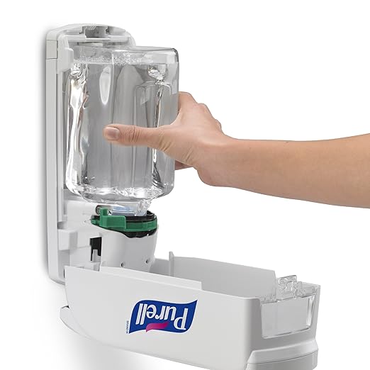 PURELL ADX-12 Push-Style Hand Sanitizer Dispenser, White, for 1200 mL PURELL ADX-12 Sanitizer Refills (Pack of 1) - 8820-06