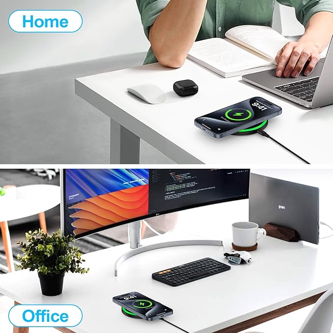 Samsung Wireless Charger Fast Charging Pad for Samsung Galaxy S26 S26 Ultra S26 Plus S25 Edge S24 Ultra S24+ S24 S23 FE S22 S21 S20 S10 Note 20 10, 18W Phone Wall Charger Cargador Inalambrico