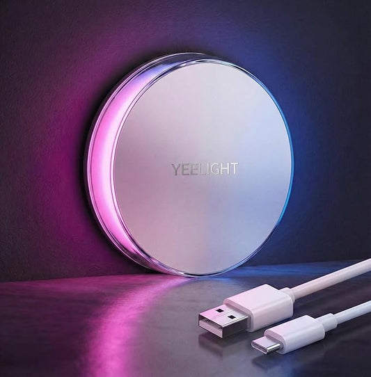 YEELIGHT Motion Sensor Night Light, Rechargeable Magnetic Night Light with 11 RGB Scenes and & Warm White, Type-C Wireless LED Nightlight for Bathroom, Hallway, Stairs, Bedroom, Under Bed