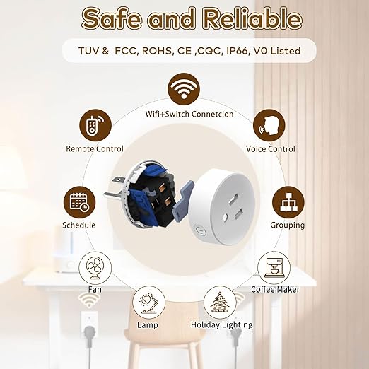 NineLeaf Zigbee Smart Outlet w Remote Control, Wireless Plug,Zigbee Hub Required, 500ft, APP & Voice Control, Compatible with Alexa & Google Home, Timer & Schedule, 2 Switches+1 Outlet