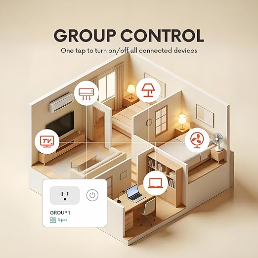 BXST Smart Plug, WiFi Smart Plugs Work with Alexa and Google Home, 15A/1800W Max, Smart Outlet Timer with APP Remote Control, Voice Control, 2.4GHz Wi-Fi, No Hub Required, CE FCC Listed (1, White)
