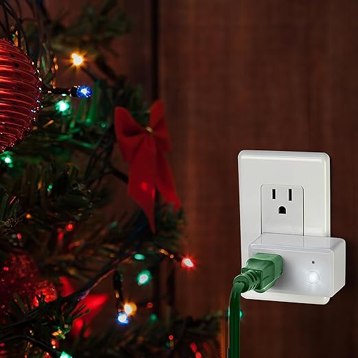 Feit Electric Indoor Smart WiFi Plug Works with Alexa and Google Home, No hub Required, 2.4 Ghz Network Only, Remote Control from Anywhere 15 Amp Smart Outlet Plug, Indoor, White with Night Light