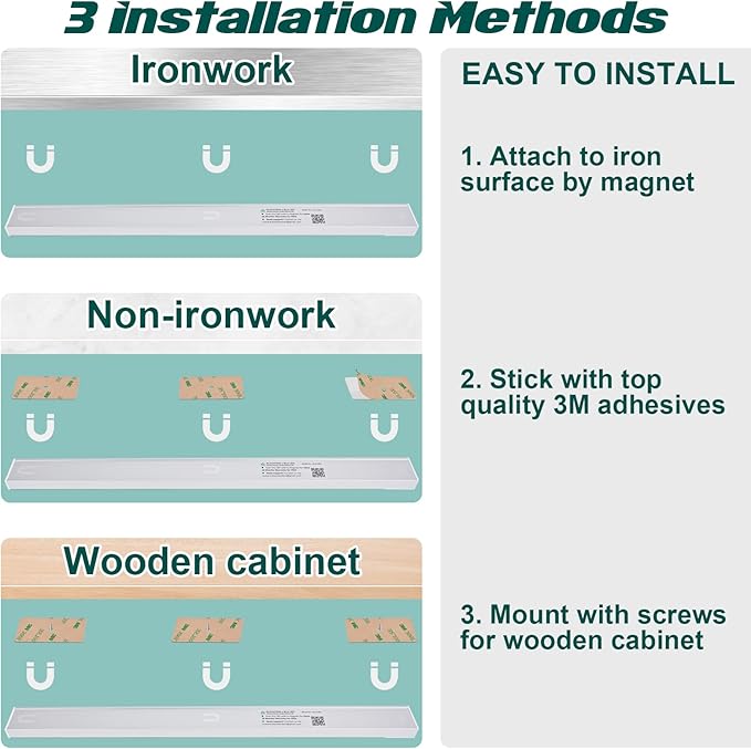 Alivation 84 LED Motion Sensor Light Indoor, Magnetic Closet Lights for Under Cabinet Lighting, Wireless 3200mah Rechargeable Battery Operated, Dimmable, Bright 5500K Daylight, 120 Days Run Time