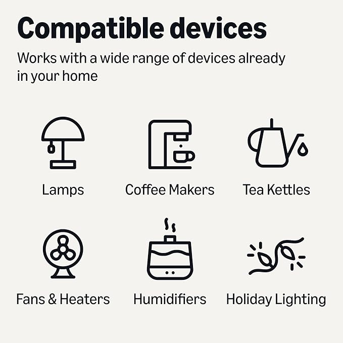 Amazon Basics Smart Plug, Works with Alexa Only, Voice Control, Remote APP Control, Schedule, Compact Design, Versatile, 2.4 GHz Wi-Fi, No Hub Required, 4-Pack, White