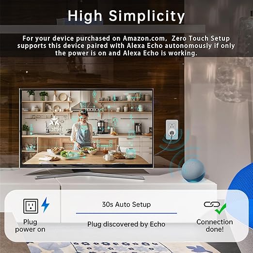 Matter Smart Plug 10A, Smart Wi-Fi Outlet Compatible with Alexa, Apple Homekit, Google Home, SmartThings, Home Assistant, No Hub Required, ETL & FCC & RoHS Certified, 2.4G WiFi Only, 2-Pack
