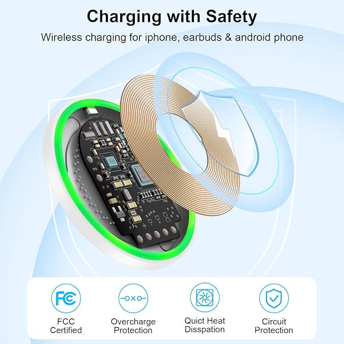 Wireless Charger Fast Charging Pad 15W with 18W Quick Charger Block Cargador Inalambrico Compatible with Samsung Galaxy S25 Edge Ultra S25+ S25 Plus Z Fold 6 Flip 6 5 S24 S24+ S24 S23 FE S22 S21 S20