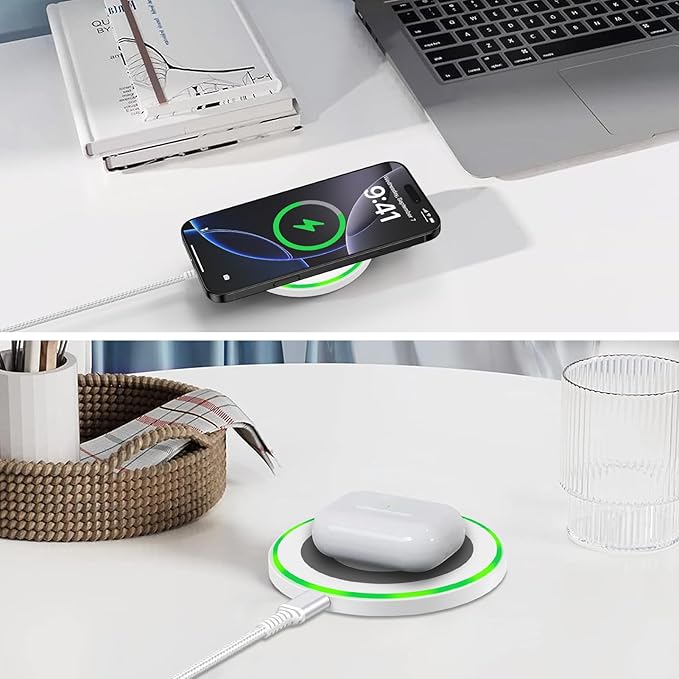 15W Pixel 10 9 8 Wireless Charger Fast Charging Pad For Google Pixel 10a 10Pro XL/Fold 9pro 8pro 8a 7a, Wireless Charger Pad for iPhone 17/16/15, Samsung Galaxy S26 S25 S24 FE S24 Z Fold6 23 Ultra S22