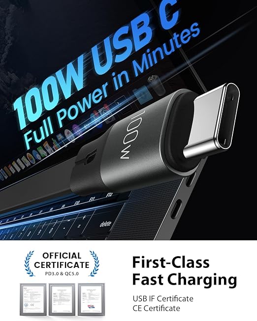 CAFELE 100W Multi Charging Cable, 6-in-1 Retractable USB C/A Cable, 5A Fast Charger Cord for Multiple Devices with Type C/L/Micro Ports for Phone 17 16 15 14 Pro Max, S24/S23, MBook, Pad (3.6ft)