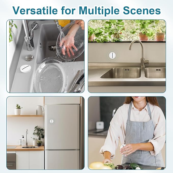 Greencycle Garbage Disposal Wireless Switch Kit,On/Off Switch with Remote Magnetic Base,Air Switch Replacement with No Wiring,No Drilling On Sink Top,500FT RF Range,15A/1500W for Household Appliances