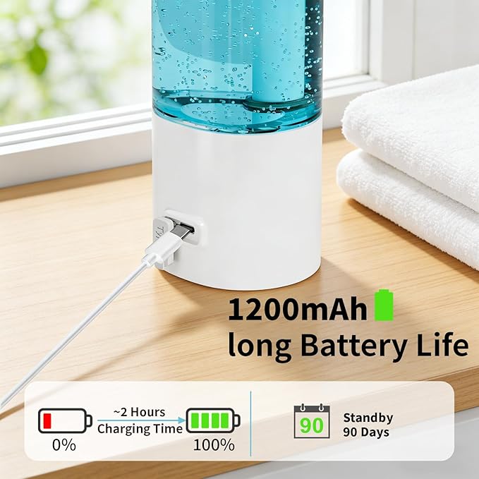 Automatic Liquid Soap Dispenser Touchless, USB Rechargeable Smart Hand Soap Dispenser, 4-Level Adjustable, 13.5oz/400mL Wall Mount for Bathroom Kitchen Dish Soap-Grey