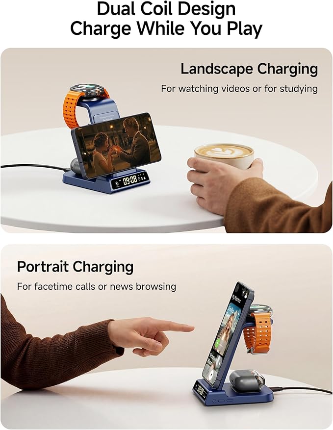 Wireless Charger for Samsung, 3 in 1 Wireless Charging Station for Samsung Galaxy S26 Ultra/S25 Ultra/S24/S23/Note 20/Z Flip 7/Fold 6, Charger for Samsung Galaxy Watch Ultra/8/7/6, Galaxy Buds 4/4 Pro