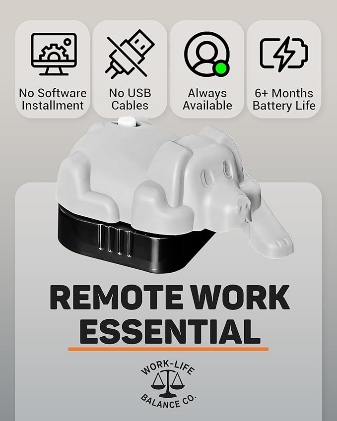 Magic Pet Touchpad Jiggler - Undetectable Natural Trackpad Movement, No USB, No Software, Patented | Mechanical Mouse Mover Made in USA, Keeps Laptop Screen Active, Cordless Silent for Remote Work
