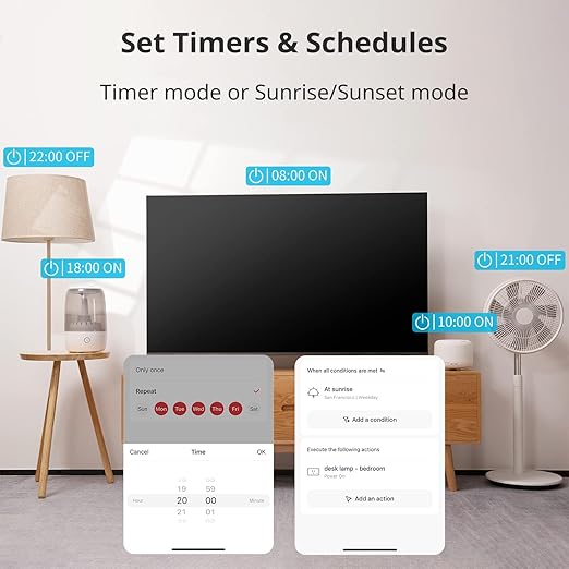 SwitchBot Smart Plug Mini, 15A Energy Monitoring, WiFi & Bluetooth Outlet, Compatible with Alexa, Google Assistant, Home Assistant, App Control, Timer Function, No Hub Required, Compact Design