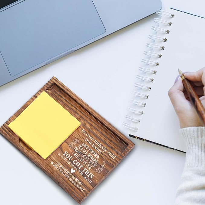 You Got This Sticky Note Holder, Inspirational Desk Organizer, Motivational Gift for Friends, Coworkers, Teachers, Self-Stick Note Pad Holders EDP126