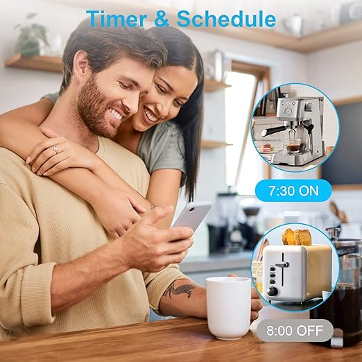 EIGHTREE Smart Plug 5GHz& 2.4GHz, 15A WiFi Smart Outlet Compatible with Alexa & Google Home, Smart Home WiFi Plug with Remote Control, Timer Outlet with Schedule, 1 Pack