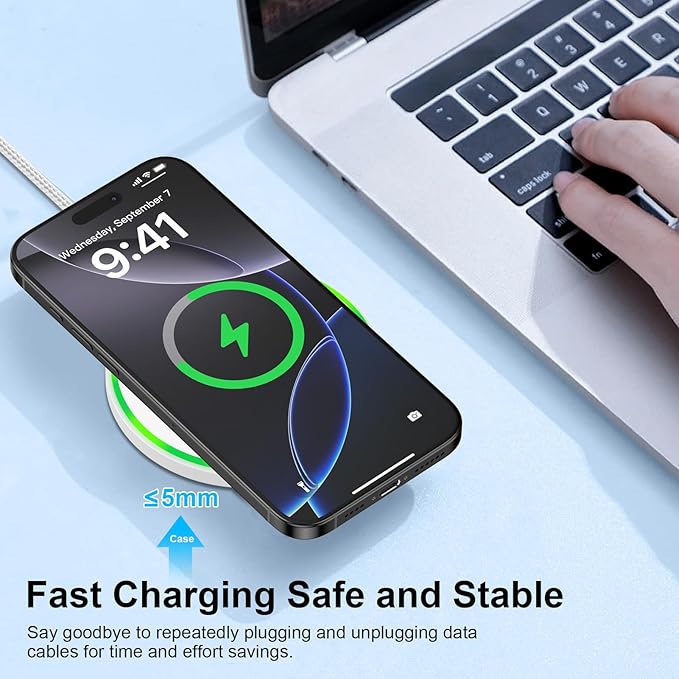 15W Pixel 10 9 8 Wireless Charger Fast Charging Pad For Google Pixel 10a 10Pro XL/Fold 9pro 8pro 8a 7a, Wireless Charger Pad for iPhone 17/16/15, Samsung Galaxy S26 S25 S24 FE S24 Z Fold6 23 Ultra S22