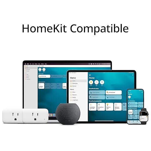 SwitchBot HomeKit Smart Plug Mini 15A – No Hub Required, Energy Monitoring, WiFi (2.4GHz), Works with Siri, Alexa, Google Home, Energy Saving & Automation
