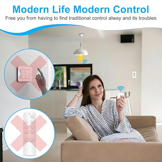 Remote Control E26 E27 Light Bulb Socket Adapter,GreenCyle Wireless Light Switch and 3 Standard Medium Base Lamp Socket Extender 2.3"(5.8cm),Screw-in,Max 500W,No Wiring Needed,500ft RF Range,for Lamp