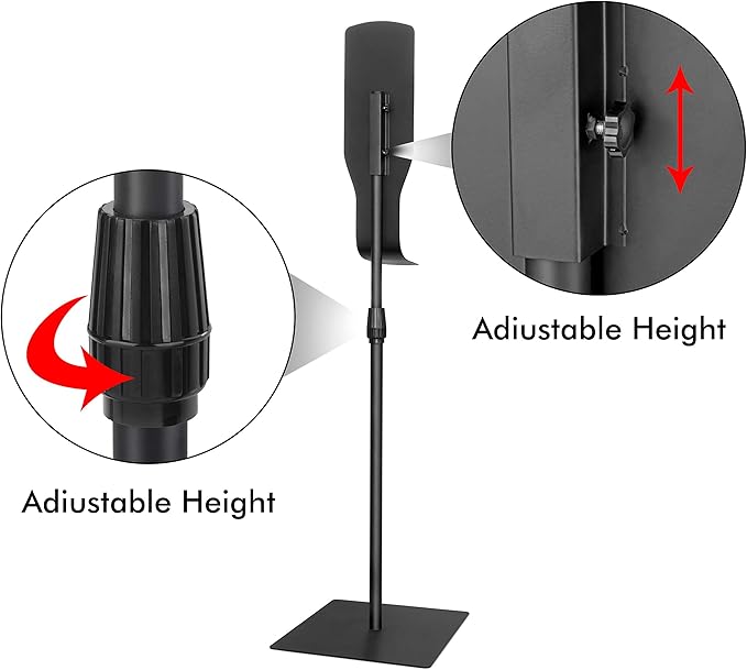 New Star Foodservice 1028928 Freestanding Floorstand for Hand Sanitizer Dispenser, Black, Square