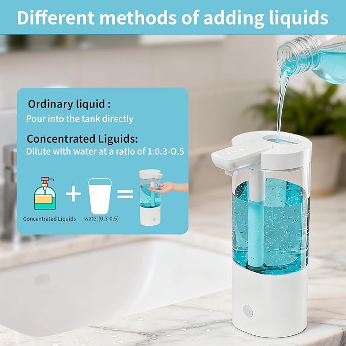 Automatic Liquid Soap Dispenser Touchless, USB Rechargeable Smart Hand Soap Dispenser, 4-Level Adjustable, 13.5oz/400mL Wall Mount for Bathroom Kitchen Dish Soap-Grey