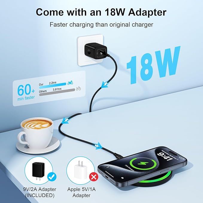Samsung Wireless Charger Fast Charging Pad for Samsung Galaxy S26 S26 Ultra S26 Plus S25 Edge S24 Ultra S24+ S24 S23 FE S22 S21 S20 S10 Note 20 10, 18W Phone Wall Charger Cargador Inalambrico