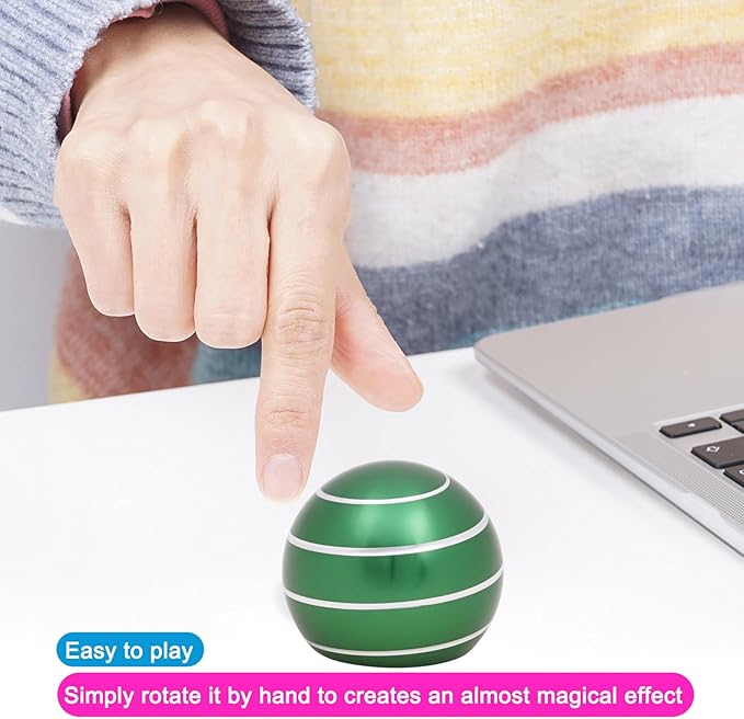 Desk-Kinetic-Toys Cool-Gadgets for Fidget: Cool-Stuff Thing Game Toy for Adult Teen Children Kid, Stress Relief Optical-Illusion Gifts for Office School Home Man Women Christmas Spinning 300 Seconds