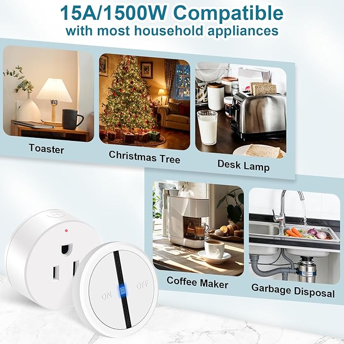 Greencycle Garbage Disposal Wireless Switch Kit,On/Off Switch with Remote Magnetic Base,Air Switch Replacement with No Wiring,No Drilling On Sink Top,500FT RF Range,15A/1500W for Household Appliances