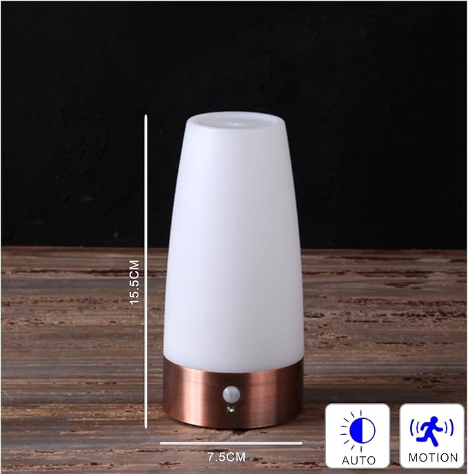 WRalwaysLX Retro LED Night Light for Home,Small Lamp with Wireless PIR LED Motion Sensor Indoor/Outdoor,Battery Operated Lamp for Bedroom,Hallway,Kitchen