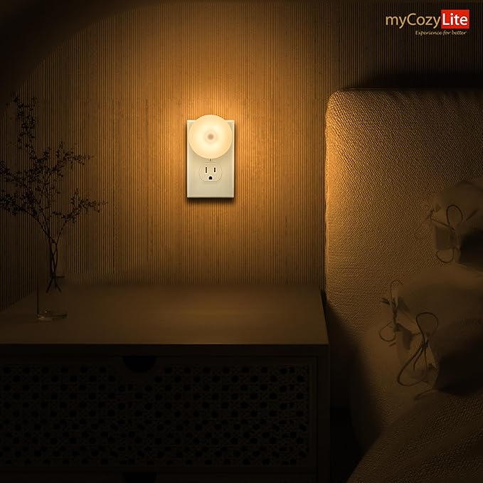 Motion Sensor Night Light, 2 Pack Motion Activated Night Light Plug in, Automatic ON OFF, 3200K Warm Hue, LED Nightlights Plug into Wall, for Bathroom, Kitchen, Bedroom, Kids room, Hallway, Stairway