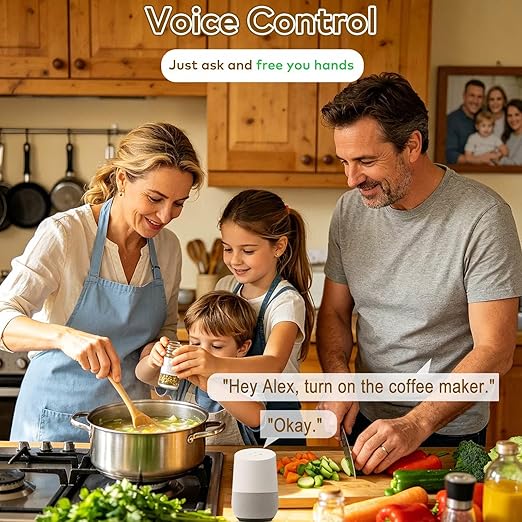 NineLeaf Zigbee Smart Outlet w Remote Control, Wireless Plug,Zigbee Hub Required, 500ft, APP & Voice Control, Compatible with Alexa & Google Home, Timer & Schedule, 2 Switches+1 Outlet